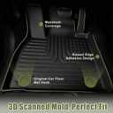 Priprilod Floor Mats Fit for Nissan Frontier Extended Cab 2005-2021 All Weather Protector TPE Floor Liners Custom Fit Car Mats Non-Slip，Only Fit Extended Cab/King Cab