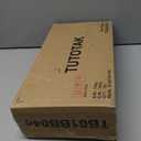 TUTOTAK Small Narrow Side Table with Charging Station, Skinny End Table for Small Spaces, Slim Nightstand with USB Ports and Outlet, Sofa Beside Table with Wheels, Brown TB01BB046