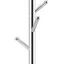 Metal Coat Rack, Free-standing Coat Rack Marble Base with 8 Hooks, Hat & Coat Hanger for Bedroom, Office(100% Natural Marble Base, Silvery)