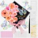 80UncleKimby 44PCS Graduation Cap Decorations: DIY Grad Hat Topper Kit, Include Flower Glitter Stickers Letters Butterflies - Handmade Decoration(No Glue&Cap)