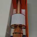 BONAOK Wireless Bluetooth Karaoke Microphone,3-in-1 Portable Handheld Karaoke Mic Speaker Machine Home Party Birthday for All Smartphones PC(Q37 Rose Gold)