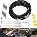 FE37190 Complete Rear AC Line Set Flexible A/C Barrier Hose Fittings Kit Fit For Ford Explorer Rear A C Line 2011-2016, For Ford Flex 2013-2019 & For Lincoln MKT, Repair Air Conditioner Lines Leaking