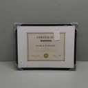 Hoikwo 1 pack 12x16 Black Plastic Frame with Plastic Cover matted to 8.5x11, for 8.5 by 11 Certificate Document Award with Mat, Display 12x16 Photo Frame without Mat, Only for Wall Hanging