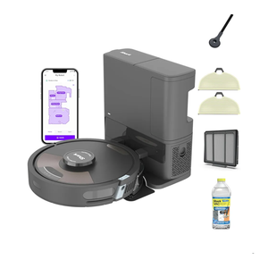 Shark Matrix Plus 2in1 Robot Vacuum & Mop with Sonic Mopping, Matrix Clean, Home Mapping, HEPA Bagless Self Empty Base, CleanEdge, for Pet Hair, WiFi, Black/Mocha, AV2630WA