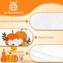 2Pcs Fall Hand Towels Autumn Pumpkin Wreath Embroidered Cotton Bathroom Towel Absorbent Decorative Bath Towel for Thanksgiving Hand Drying Cleaning Cooking, 29.5 x 13.7 Inch