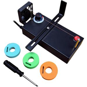 DRQG50-B Heat Cutting Ribbon Cutter, Electric Rope Cutter Thermal Supplies Portable with Screwdriver for Ribbon Braid Nylon Band Ropes Versatile Rope Ribbon Thermal Cutter with Fan