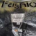 FADSHOW Women's Winter Thickened Down Jackets Long Down Coats Warm Parka with Fur Trimmed Hood, Black, S