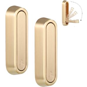 Dntorx Folding Coat Hooks, 2 Pcs Foldable Gold Wall Hooks Heavy Duty Foldable Hook Bathroom Towel Hooks Robe Hooks Wall Mounted for Hanging Coat Towels Clothes Hat Bags Keys