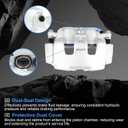Front Brake Caliper Set with Bracket Compatible with 20072009 Chrysler Aspen, 20072009 Dodge Durango, 20112018 Ram 1500 Left & Right Replaces 18B5055, 18B5054