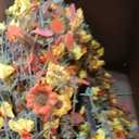 Fall Wreaths for Front Door Artificial Floral Wreath with Colorful Daisies and Autumn Foliage Fall Autumn Wreath for Front Door Wall Window and Thanksgiving Decor
