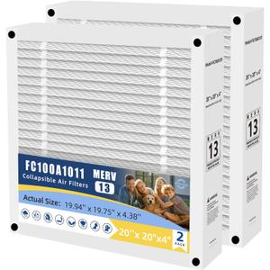 FC100A1011 Replacement Filter For Honeywell FC100A1011 Foldable,2-Pack
