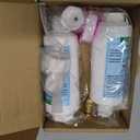 FANLIDE Bidet water filter for electronic bidet seats, Toilet water filter system, compatible with 1/2" 1/4" 3/8" Bidet hose (2 Filters + 2 Adapter)