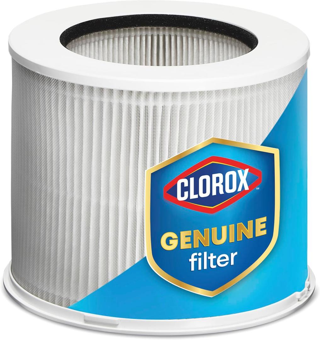 Clorox Tabletop Air Purifier True HEPA Replacement Filter, 200 Sq. Ft. Capacity, Removes 99.97% of Allergens up to 0.1 Micron, Compatible with 11020 & 11021, 1 Count (12020)