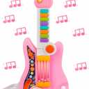 Kids Guitar, Electric Toddler Baby Music Toys for Ages 2-4 with Piano Mode Strap and Lights Child Musical Instruments Ideal for 2+ Year Old Girls Boys Birthday