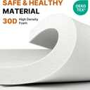 GAIALOOP 4 INCH Extra Thick Memory Foam Camping Mattress, 30D Foam Camp Pad for Car Tent Cot, Roll Up Mattress for Guests Sleepovers RV Truck Camper