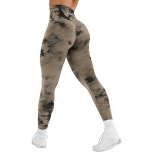 YEOREO Workout Leggings for Women Jada Scrunch Butt Lifting Leggings Seamless Screen Print Gym Yoga Pants (Small, Brown Cloud)