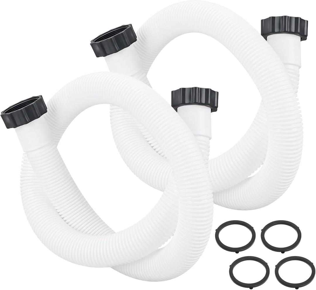 Pool Hoses 1.5" for Above Ground Pool Replacement Hose for Pool Pump 1.5" Diameter Swimming Pool Hose for Above Ground Pools, 59" Long 2 Pack Filter Pump Hose for Pump Models