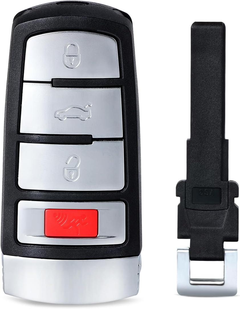 Replacement Smart Remote Car Key Fob for Volkswagen Passat 2006-2013 CC 2009-2015 NBG009066T HLO 3C0 959 752 N 315MHz ID48Chip 4Buttons