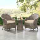 Downluxe Outdoor Chair Cushions Set of 2 for Patio Furniture, Water-Resistant Patio Chair Cushions with Ties, High Density Foam Outdoor Seat Cushion, 17" X 16" X 2", Beige