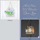 AuldHome Design Farmhouse Fall Door Sign, Wooden Door Decoration 12.5 x 12 Inches