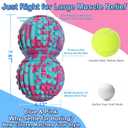 Deep Tissue Massage Lacrosse Ball for Exercise & Recovery - 7.8Inch Peanut Roller-SGS Certification-Targets Back, Shoulder, Neck - Relieves Muscle Knots, Pressure Point Therapy-Myofascial Release Ball