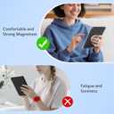 CoBak 3 in 1 Magnetic Clear Case with Ring Grip & Anti-Glare Screen Protector for 7" Kindle Paperwhite 2024 (12th Gen) & Colorsoft, Compatible with iPhone MagSafe, for Belkin/Anker Wireless Charging.