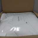 Calvin Klein - King Comforter Set, Modern Cotton Washed Percale Bedding with Matching Shams, Oeko-Tex Certified (Washed Percale White, King)