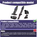 Upgraded Removable two-in-one Tool Brush for D-Shaped Vacuum Replacement Parts Compatible with Shark Pet Cordless Stick IX141 IZ462H IZ483H IZ363HT IZ361H IZ163H IZ362H Crevice Tool Brush Attachments