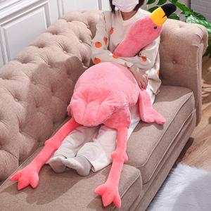Large Flamingo Pillow Plush - Giant Cuddly Toy for Summer Lounging, Nap & Travel, Ideal Gift for Boys and Girls Birthday(63 Inch)