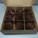 9 PCS Christmas Velvet Balls Flocked Xmas Tree Ball Ornaments Christmas Large Ball Set Xmas Tree Hanging Decoration 4 Inch, 6 Inch (Coffee, 4inch)