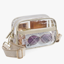 Missnine Clear Bag for Stadium Events Quilted Clear Purse for Women Stadium Approved PVC Crossbody Concert Bag