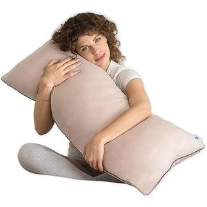 Pharmedoc Body Pillow, Pregnancy Pillows, Side Sleeper Pillow, Long, Memory Foam Pillow, Mocha
