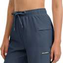 Women's Hiking Cargo Casual Shorts 6 inches Lightweight Quick Dry Athletic Shorts for Golf Workout Travel Summer 2025 (X-Large, Denim Blue)