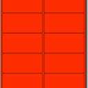 Mailing Labels - 4" x 2" Red - 10 Per Sheet - Bright Neon Color Address Stickers for High Visibility - Inkjet/Laser - 25 Sheets / 250 Labels