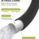 Garden Hose, Lightweight, Ultra Flexible, Durable, Kink-Free Water Hose - Made of TPU, Drinking Water Safe Material, Non-Shrinking, Easy to Store, All-Weather, Black (50 FT)