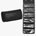 Money Organizer Wallet for Cash - Multi-Pocket Money Pouch with Envelopes for Budgeting, Receipts, Coupons, Currency Storage, and Card Holder Wallet (Black, 6 pockets)