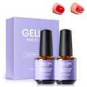 2 x Gellen Gel Nail Polish Remover, 2 Pack Professional Gel Polish Remover for Nails, Quick & Easy Polish Remover In 3-5 Minutes, No Need for Foil Soaking Or Wrapping