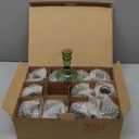 Glass Candle Holder Set of 12, Green Taper Candle Holders Bulk, Vintage Candlestick Holders, Candle Stick Holder for Table Centerpieces, Wedding, Festival & Home Decor