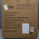 LZRS 4-Panel Extra-Wide Wooden Freestanding Dog Gate: Foldable Solid Wood and Steel Wire Chew Resistant Safety Barrier for Doorways, Stairs, and Large Open Spaces Indoor Use, Black