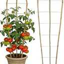 4 Pack 4.8 Ft Natural Bamboo U-Shaped Trellis, Oltara Plant Support Trellis for Outdoor, Garden, Climbing Plants, Vines, Potted Plants, Flowers