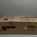 VASAGLE Floor Storage Cabinet, Freestanding Storage Unit with 4 Doors, Adjustable Shelves, 11.8 x 23.6 x 43.3 Inches, for Entryway, Bathroom, White UBBC552P31