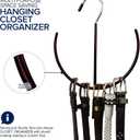 EASYVIEW Belt Scarf Hanger Space Saving Organizer Hanging Multi Purpose Ties Shoe Rack Gym Bag Organizer Closet Organization