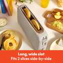 Bella 2 Slice Slim Toaster, Fits-anywhere Kitchenware, 6 Setting Shade Control with Reheat & Cancel Buttons, Fits sourdough, 10 Long Slot, Anti Jam & Auto Shutoff, 900 Watt, Oatmilk