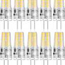 BUBO 10 Pack G4 LED Bulb 2W Equivalent 30W 3000K Warm White 250 Lumens 360Beam Angle, T3 Halogen Bulb Replacement Landscape Bulbs, AC/DC 12V Led Lights G4 Bi-Pin Base for Outdoor Landscape Lighting