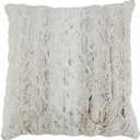 SARO LIFESTYLE Soft and Snuggly Faux Fur Poly Filled Throw Pillow 20"