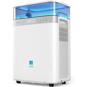 avylo Dehumidifier for Basement with Pump, 2.11 Gallon Top-Mounted Water Tank, Max 90 Pint/D, Energy Star Most Efficient 2025, 4500 Sq.Ft Dehumidifiers for Home with 41dB, Drain Hose, Auto Defrost