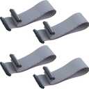 Antrader 4 Pieces 2.54 mm Pitch 40 Pin F/F IDC Flat Ribbon Cable Connector Dual Row Data Cable 30cm (Grey)