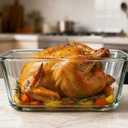 220oz/6500ml/28cup Extra Large Glass Storage Containers with Airtight Lid - Borosilicate Large Glass Food Storage for Rotisserie Chicken, Turkey - XL Big Glass Soup Bowls Freezer to Oven Safe