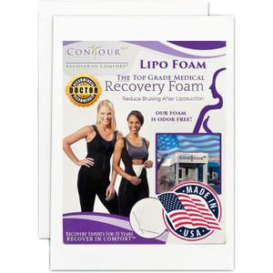 ContourMD Medical Grade Post Lipo Foam Compression Sheets  Post Surgery Compression Garment after Liposuction, Tummy Tuck, AB Flattening, BBL, & More  Surgery Recovery Supplies (2-Sheet Set) (8x11 Inch (Pack of 2))