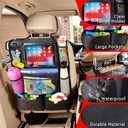 Helteko Backseat Car Organizer, Kick Mats Back Seat Protector with Touch Screen Tablet Holder, Back Seat Organizer for Kids, Travel Accessories with 9 Storage Pockets 2 Pack, Black